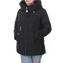 M-M07 BLACK Куртка зимняя женская (150 гр. холлофайбер)