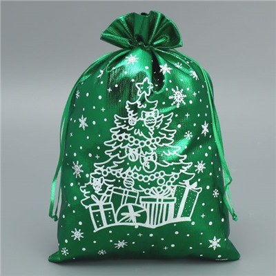 Парча Зеленая елочка