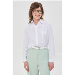 Блузка белая с потайной застёжкой