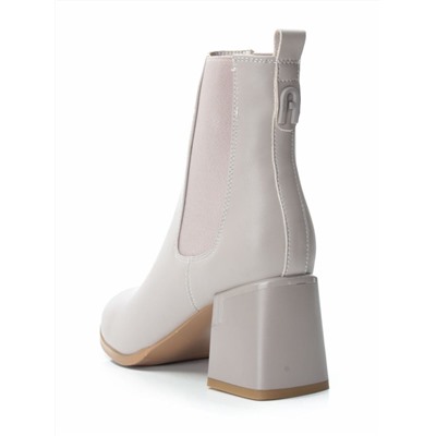 01-PCM359-2 GRAY/BEIGE Ботинки Челси демисезонные женские (натуральная кожа, байка)