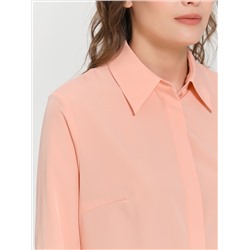 Блузка персикового цвета с длинным рукавом
