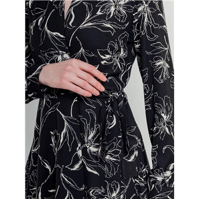 Платье на запах OD-810-2 черный