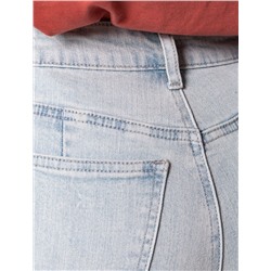 Джинсы трубы из эластичного денима