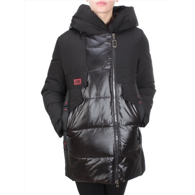 YM2115 BLACK Куртка зимняя женская MAYYIYA (200 гр. холлофайбера)