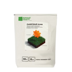 Газон Солнечный «Зеленый квадрат», 8 кг