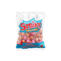 «Strike», карамель на палочке с молочно-фруктовым вкусом, 565 г