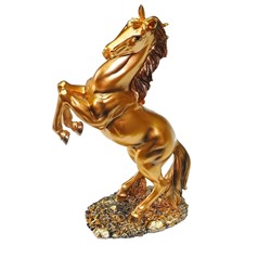 Лошадь на дыбах полист. gold 30*17*8 см
