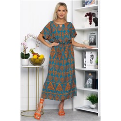 Платье Вистерия (лазурно-оранжевое) П15347-5М