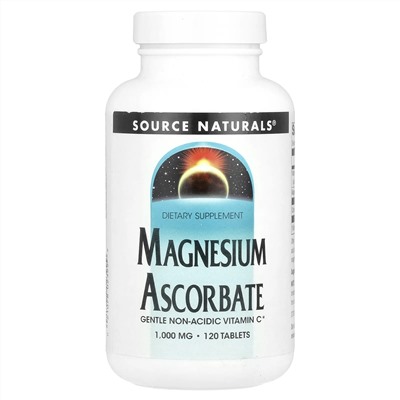 Source Naturals, Аскорбат магния, 1000 мг, 120 таблеток