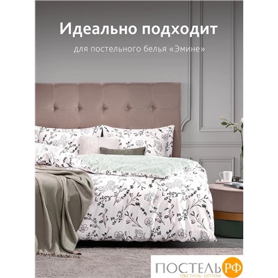 CASSIA ЭМИНЕ Простыня на резинке 160х200+30, 1 пр., хл./сатин зеленый