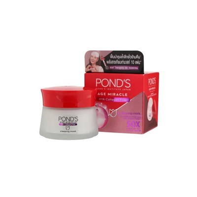 Ночная Антивозрастная чудо-маска с наполнителем коллагеном от POND'S Age Miracle HYA-Collagen Filler Sleeping Mask 50 гр