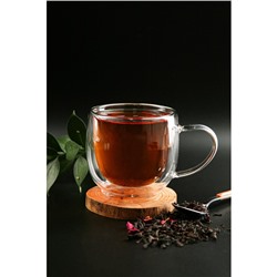 Кружка с двойными стенками Magistro «Дуо», 200 мл, 12×8.5×7.5, стекло