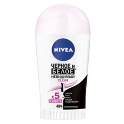 Nivea Deo стик жен (82236) Невид.защита д/черн.,бел. Clear 40мл