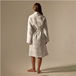 Халат вафельный женский SL HOME: Chess «Блан де Блан», хлопок 100%, белый