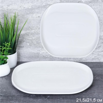 Тарелка квадратная 22 см для сервировки / BL-85 /уп 13/723697