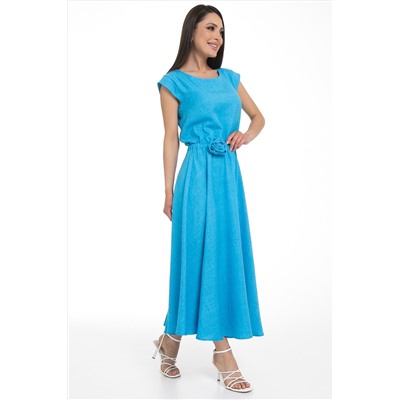 Платье длинное бирюзового цвета
