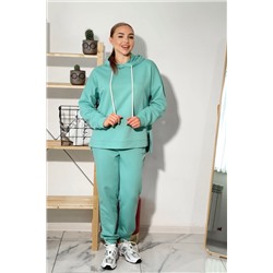 Костюм трикотажный мятного цвета с брюками Брайн №51