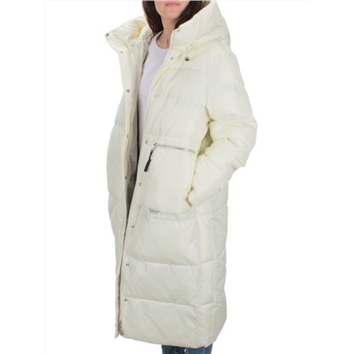 H-2210 WHITE Пальто зимнее женское (200 гр .холлофайбер)