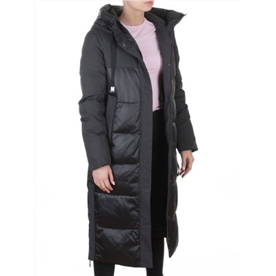 A81 DK. GRAY/GREEN Пальто зимнее женское (200 гр. холлофайбер)