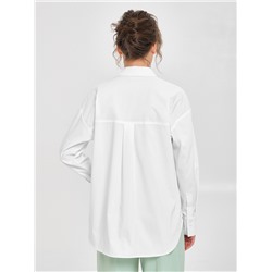 Блузка белая прямого силуэта