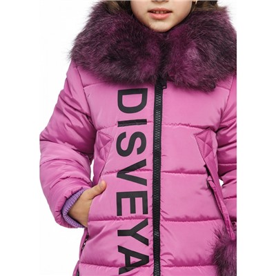 Пальто зимнее для девочки Дисвея Disvey розовоеa