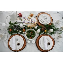 Тарелка Magistro Crotone, d=25.8 см, фарфор, белая