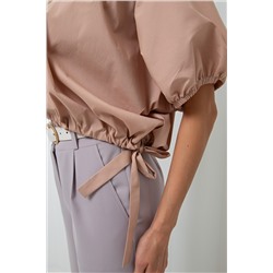 Блузка укороченная бежевого цвета Жозефина №1