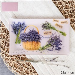 Блюдо прямоугольное 23x14 см / S322314 T092 GREY Лаванда / уп 6/72/ цветная коробка