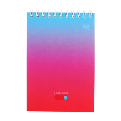 Блокнот А6, 60 листов в клетку, Bright monocolor, на гребне, МИКС