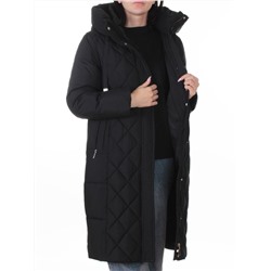 8353 BLACK Пальто зимнее женское (200 гр. холлофайбер)