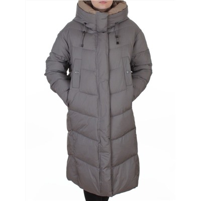 8867 GRAY Пальто зимнее женское (200 гр. холлофайбер)