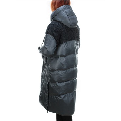 Y21636 GRAY/BLUE Пальто женское зимнее MEIYEE (200 гр. холлофайбера)