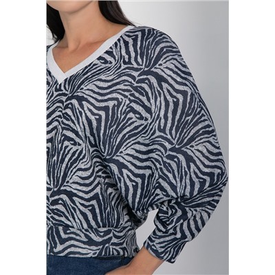 Джемпер Бери и беги (сине-серый) Б12680-7