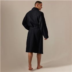 Халат вафельный мужской SL HOME: Basic «Дарк Маре», размер S, хлопок 100%, чёрный