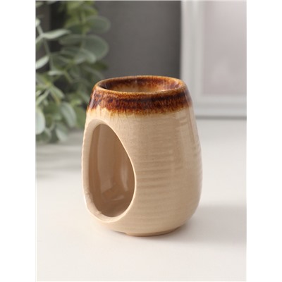 Аромалампа для эфирных масел «Полоски», керамика, 8.2×6.3×6.3 см, МИКС