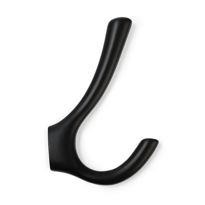 Крючок мебельный CAPPIO TKD029, двухрожковый, цвет черный