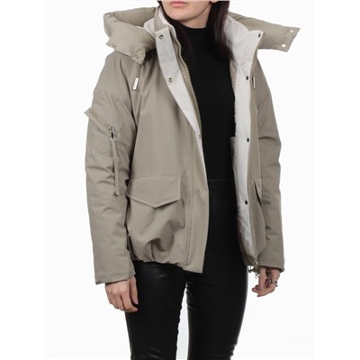 H24-816 GRAY BEIGE Куртка зимняя женская (150 гр. холлофайбер)