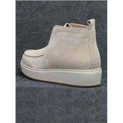 01-5173-5 BEIGE Ботинки демисезонные (натуральная замша, байка)