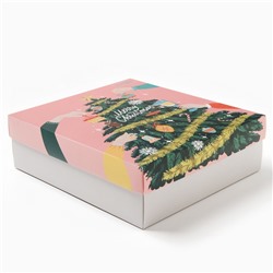 Набор новогодний подарочный «Этель. Ёлочка», 8 предметов, полотенце, повязка на голову, спонж