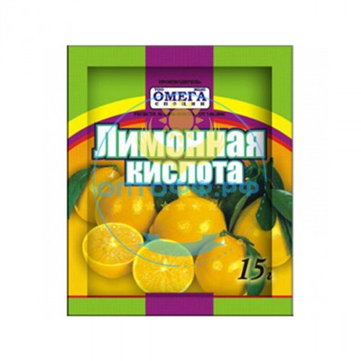 Лимонная кислота 15гр.(кор*200)