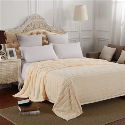 Плед кролик полоса 220/240 Blumarine персик 2102-02