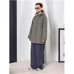 Плащ женский утепленный хаки