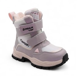 Ботинки мембранные на меху В6675-15 светло фиолетовые п/п