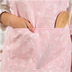 Фартук 'Радушная хозяйка' 70*90 с карманом и регулируемой бретелью, рогожка, 100% хлопок, 'Соцветие'