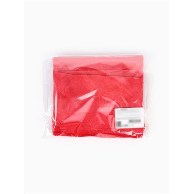 Лоскут ткани длинноворсовый на трикотажной основе, 50×50, цвет красный