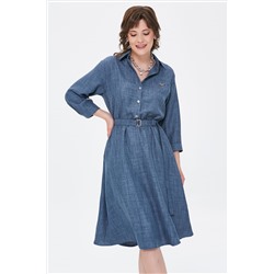 Платье миди с рукавом 3/4