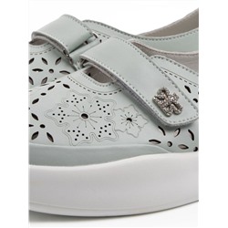 03-YG496-3 LT. GREEN Полуботинки летние женские (натуральная кожа)