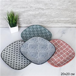 Блюдо квадратное 20х2 см / KR4 /уп 48/