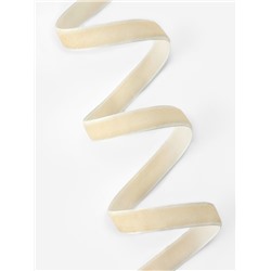 Лента бархатная, 10 мм, 18±1 м, молочная №08