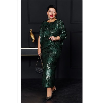 Блуза, юбка Vittoria Queen 23723 изумруд